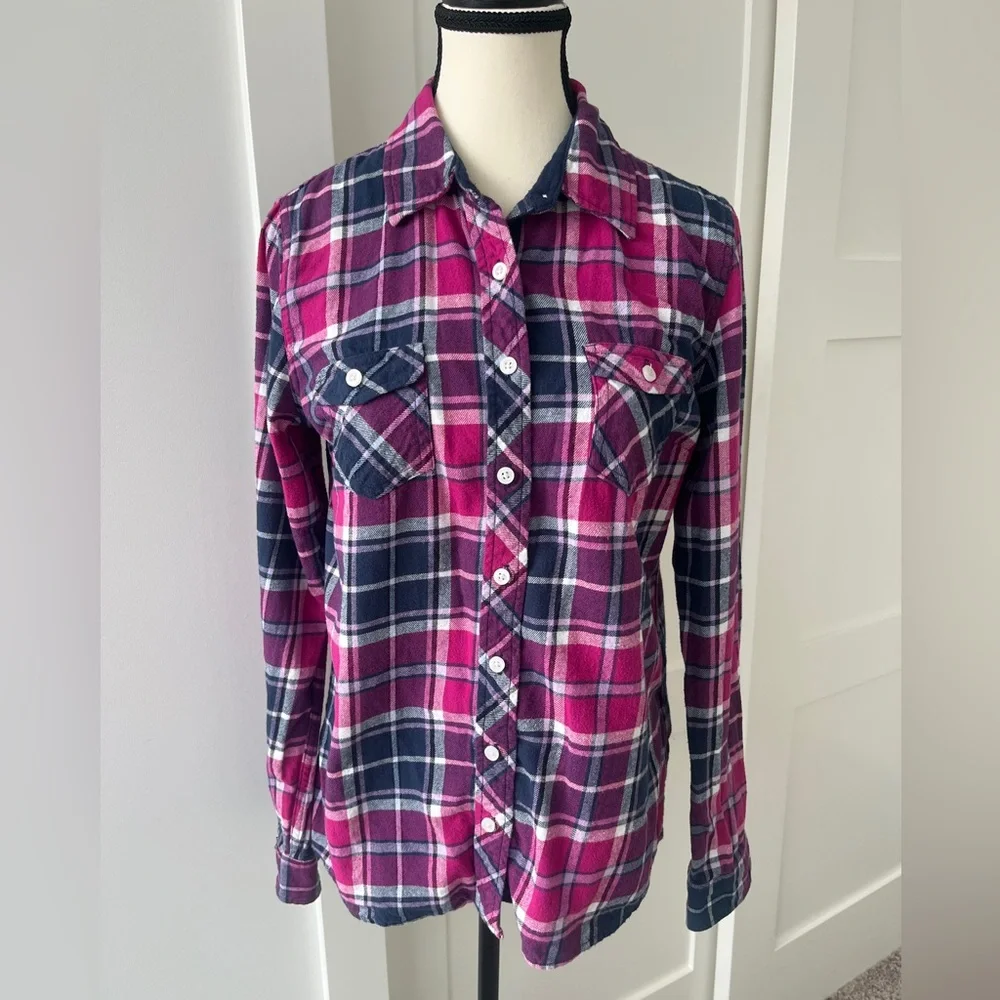 Weatherproof Vintage Ladies' Flannel Plaid Button Down Shirt | Size Medium - Picture 2 of 13